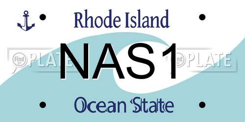 NAS1 Rhode Island License Plate