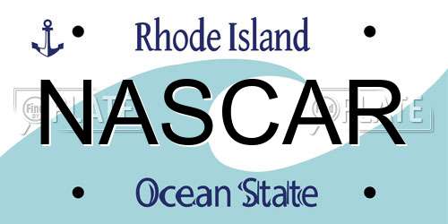 NASCAR Rhode Island License Plate
