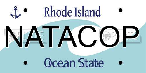 NATACOP Rhode Island License Plate