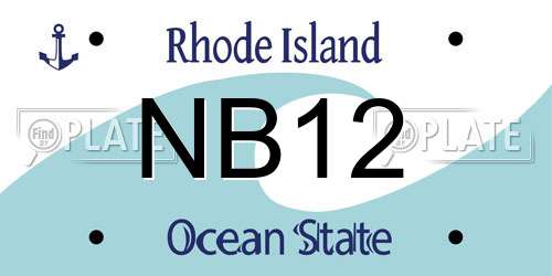 NB12 Rhode Island License Plate
