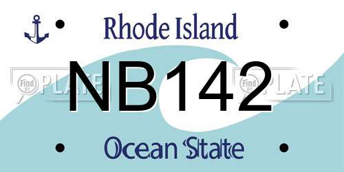 NB142 Rhode Island License Plate