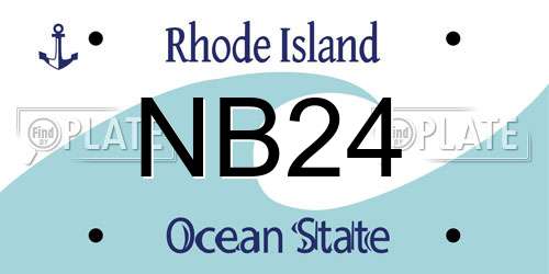 NB24 Rhode Island License Plate