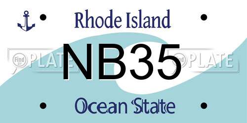 NB35 Rhode Island License Plate