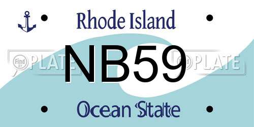 NB59 Rhode Island License Plate