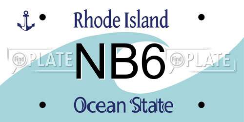 NB6 Rhode Island License Plate