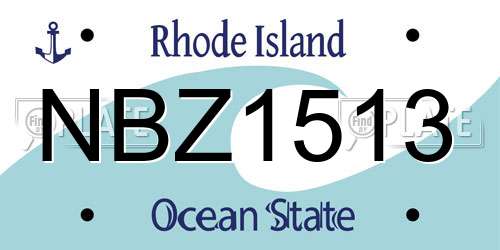 NBZ1513 Rhode Island License Plate