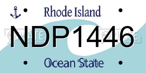 NDP1446 Rhode Island License Plate