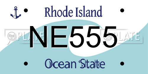 NE555 Rhode Island License Plate