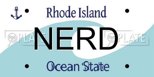 NERD Rhode Island License Plate