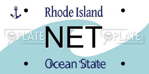 NET Rhode Island License Plate