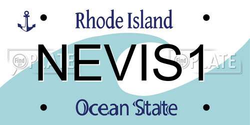 NEVIS1 Rhode Island License Plate