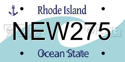 NEW275 Rhode Island License Plate