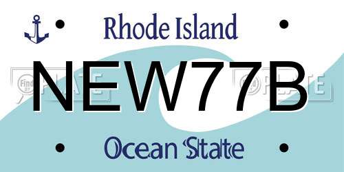 NEW77B Rhode Island License Plate