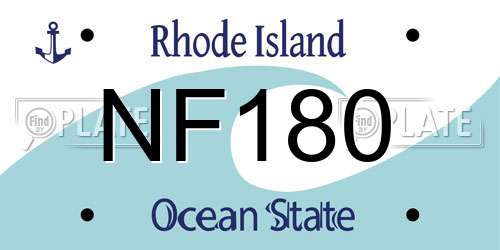 NF180 Rhode Island License Plate