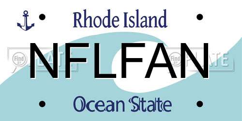 NFLFAN Rhode Island License Plate