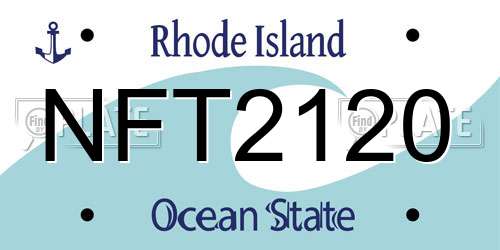 NFT2120 Rhode Island License Plate