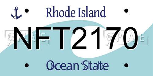 NFT2170 Rhode Island License Plate