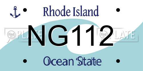 NG112 Rhode Island License Plate
