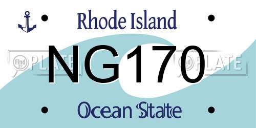 NG170 Rhode Island License Plate