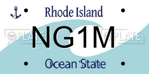 NG1M Rhode Island License Plate