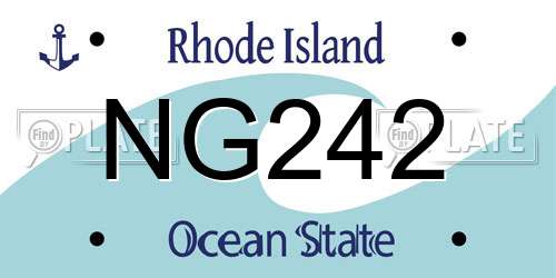 NG242 Rhode Island License Plate