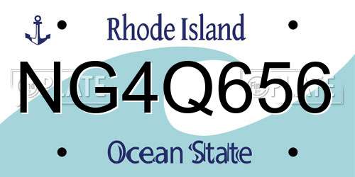 NG4Q656 Rhode Island License Plate