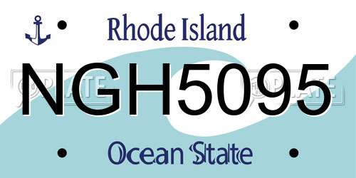 NGH5095 Rhode Island License Plate