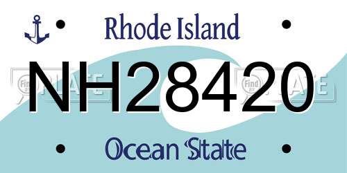 NH28420 Rhode Island License Plate