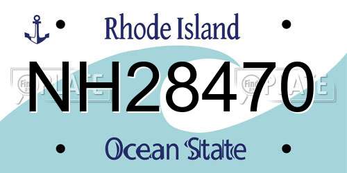 NH28470 Rhode Island License Plate