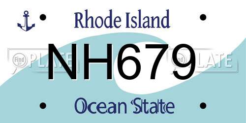 NH679 Rhode Island License Plate