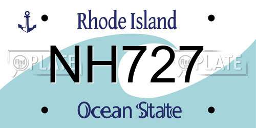 NH727 Rhode Island License Plate