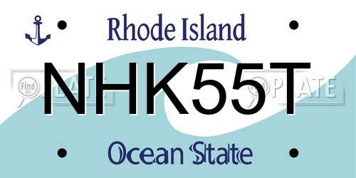 NHK55T Rhode Island License Plate