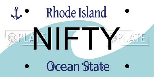 NIFTY Rhode Island License Plate
