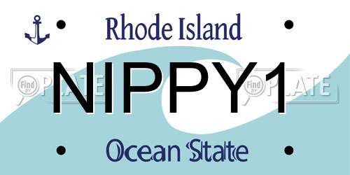 NIPPY1 Rhode Island License Plate