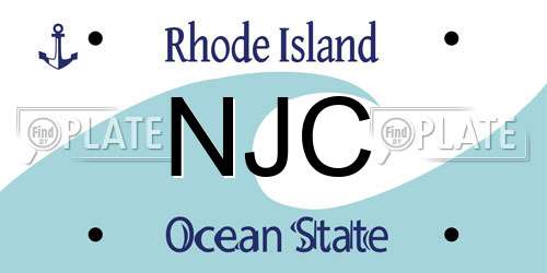 NJC Rhode Island License Plate