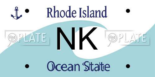 NK Rhode Island License Plate