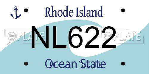 NL622 Rhode Island License Plate