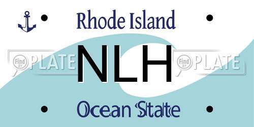 NLH Rhode Island License Plate