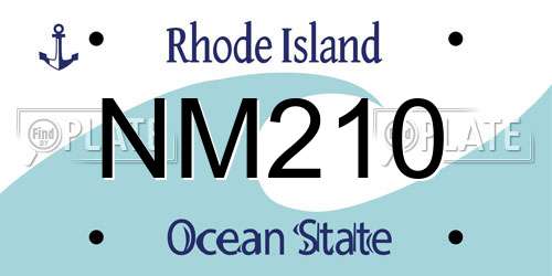 NM210 Rhode Island License Plate