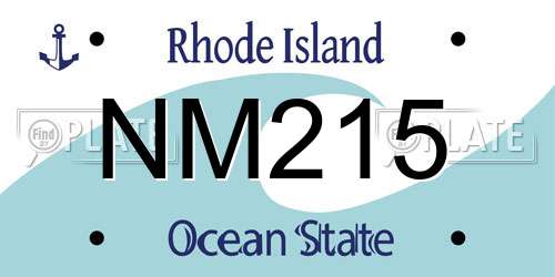 NM215 Rhode Island License Plate