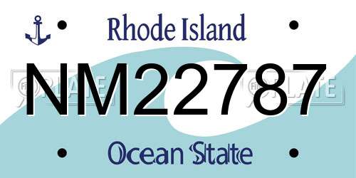 NM22787 Rhode Island License Plate