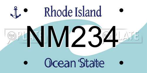 NM234 Rhode Island License Plate