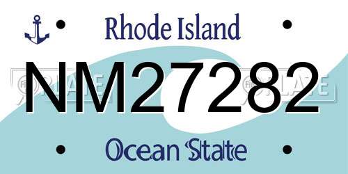NM27282 Rhode Island License Plate