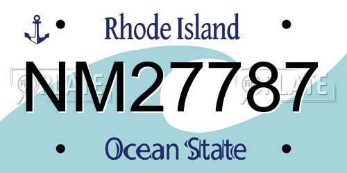 NM27787 Rhode Island License Plate