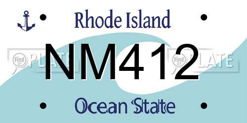 NM412 Rhode Island License Plate