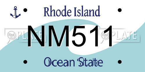 NM511 Rhode Island License Plate