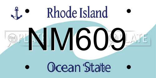 NM609 Rhode Island License Plate