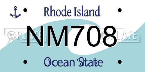 NM708 Rhode Island License Plate