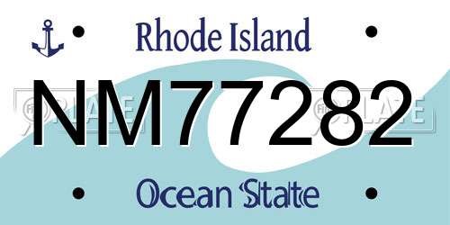 NM77282 Rhode Island License Plate