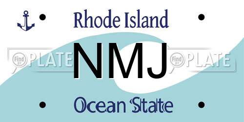 NMJ Rhode Island License Plate
